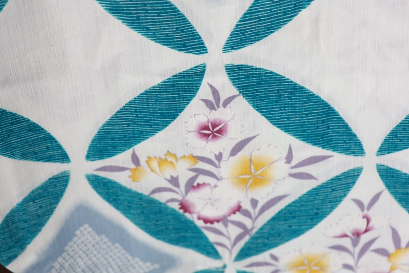 New yukata (summer kimono) - White, Blue, Gray, Yellow, Purple - b19