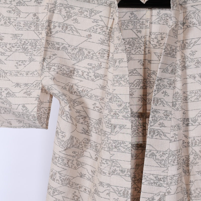 Japanese kimono used <Komon> M-size  silk 100% /B763