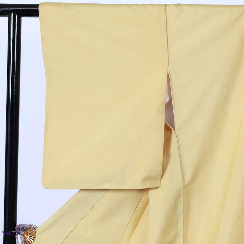 Japanese kimono used <Iromuzi> M-size  silk 100% /B745