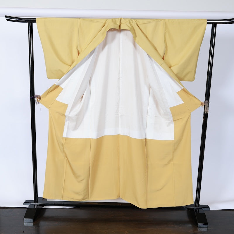 Japanese kimono used <Iromuzi> M-size  silk 100% /B745