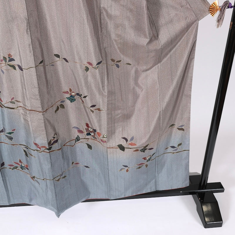 Japanese kimono  (Houmongi) L-size 100% silk  / B86