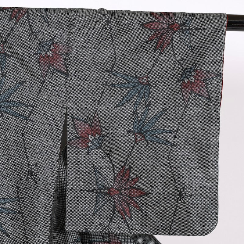 Japanese kimono  (Tsumugi) M-size 100% silk  / B97