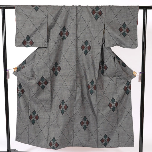 Japanese kimono  (Tsumugi) M-size 100% silk  / B92