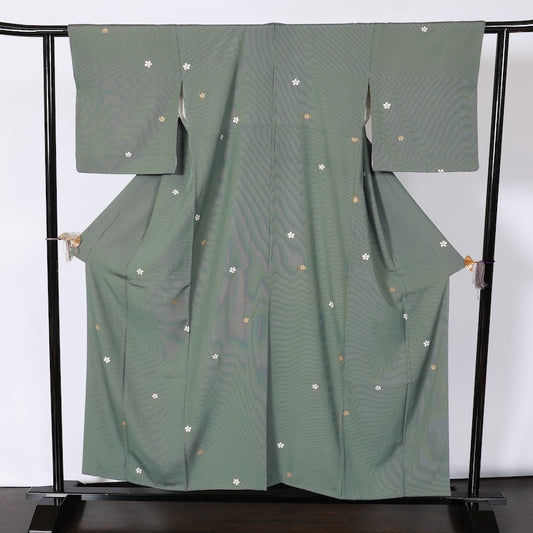 Japan kimono used(komon)size M silk100%/K79