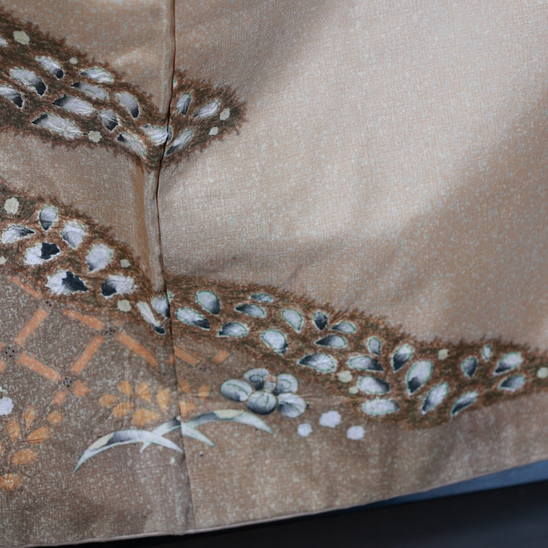 Japanese kimono used <houmongi> Msize  silk 100% /B752