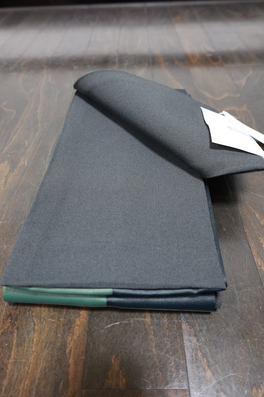 Yukata obi (half-width sash), brand new, black and green, faux leather, b34
