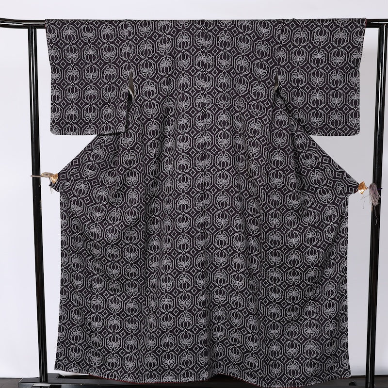 Japanease kimono used(komon)sizeLMsilk100%/K124