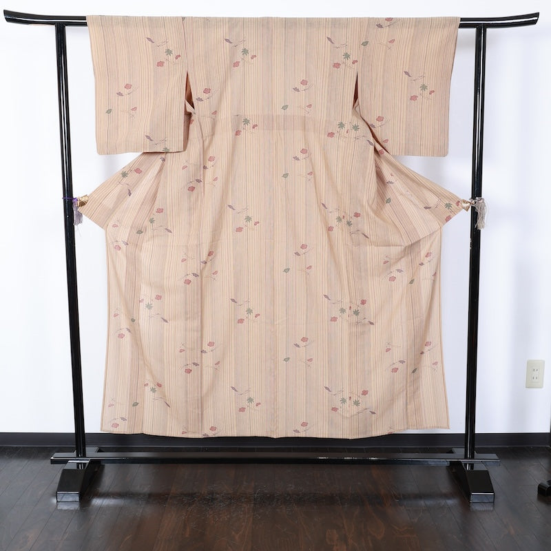 Japanese kimono used <Komon> Msize  polyester /T387