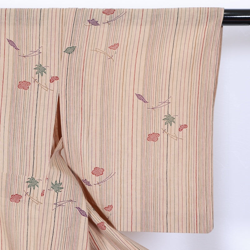 Japanese kimono used <Komon> Msize  polyester /T387