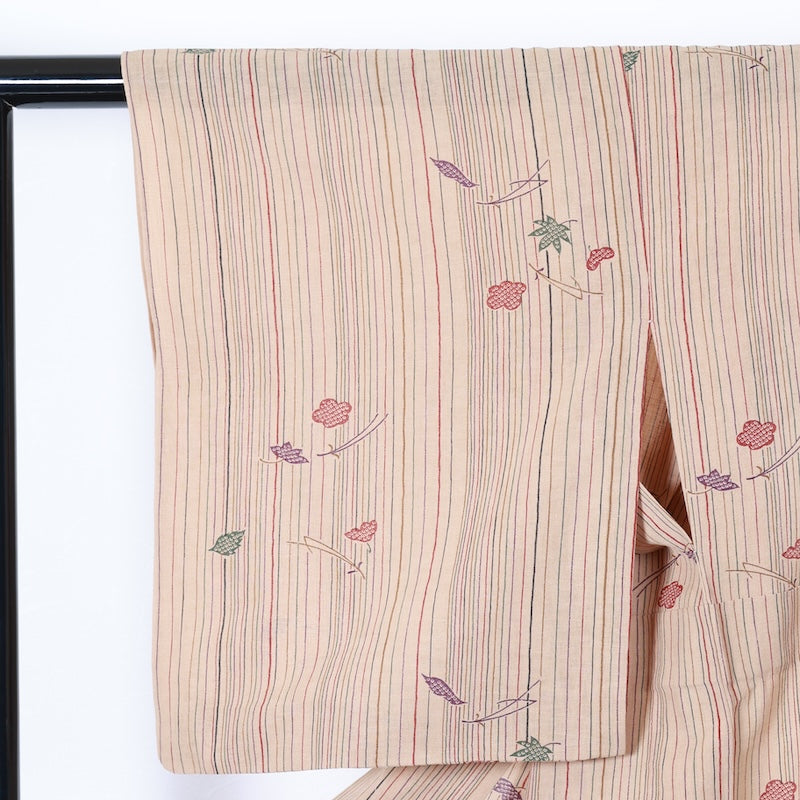 Japanese kimono used <Komon> Msize  polyester /T387