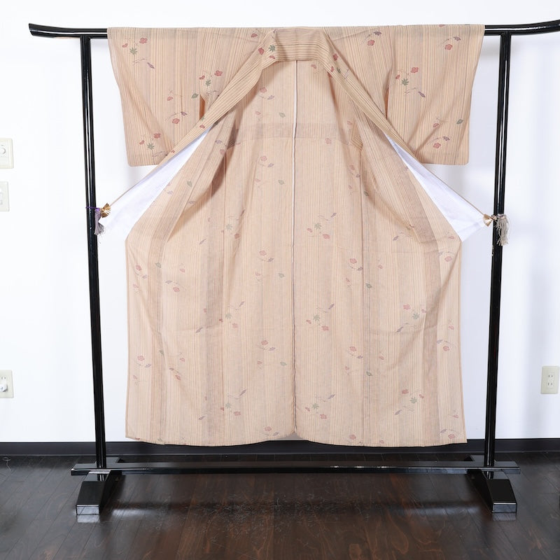 Japanese kimono used <Komon> Msize  polyester /T387