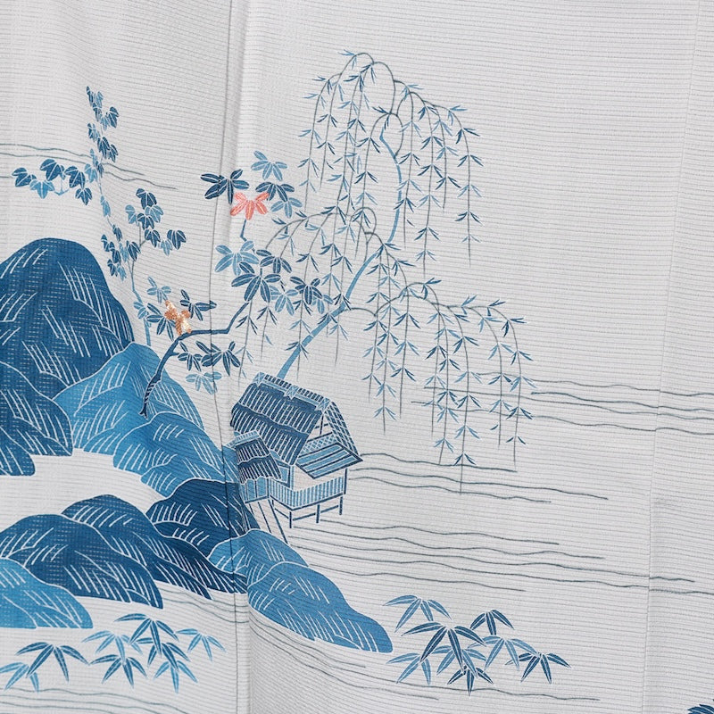 Japanese kimono used <houmongi> Msize  silk 100% /T389