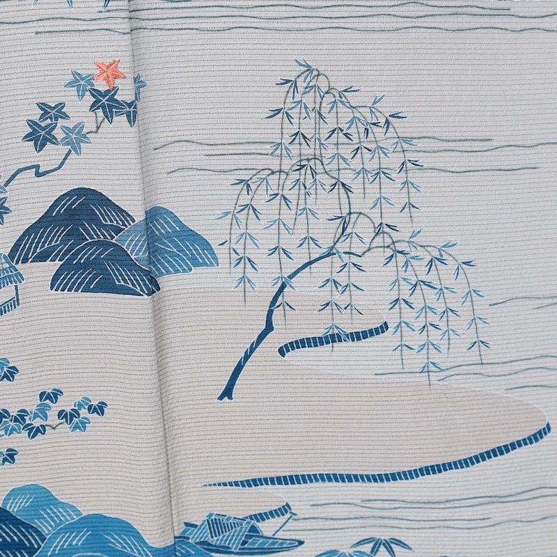 Japanese kimono used <houmongi> Msize  silk 100% /T389