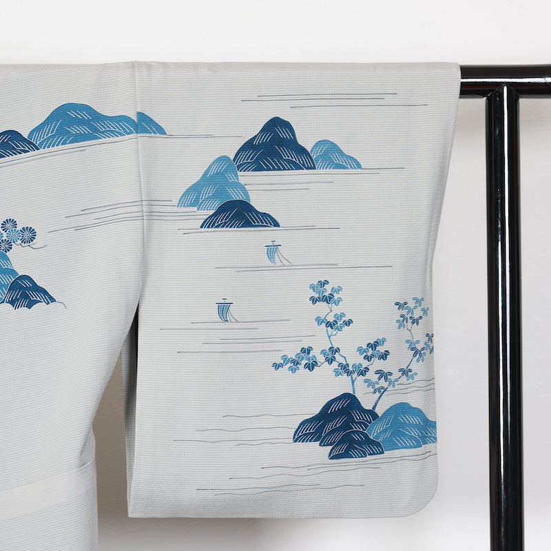 Japanese kimono used <houmongi> Msize  silk 100% /T389