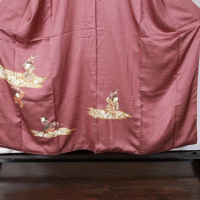 Japanese kimono  (Tsukesage) M-size 100% silk K171