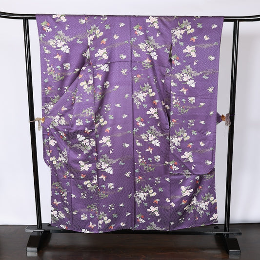 Long-sleeved kimono Used Size M (Furisode)100%Silk/K101