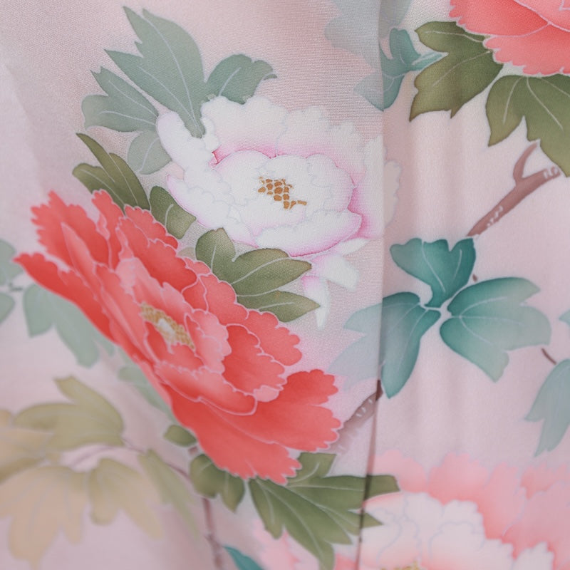 Japanese kimono used <houmongi> M-size  silk 100% /B789