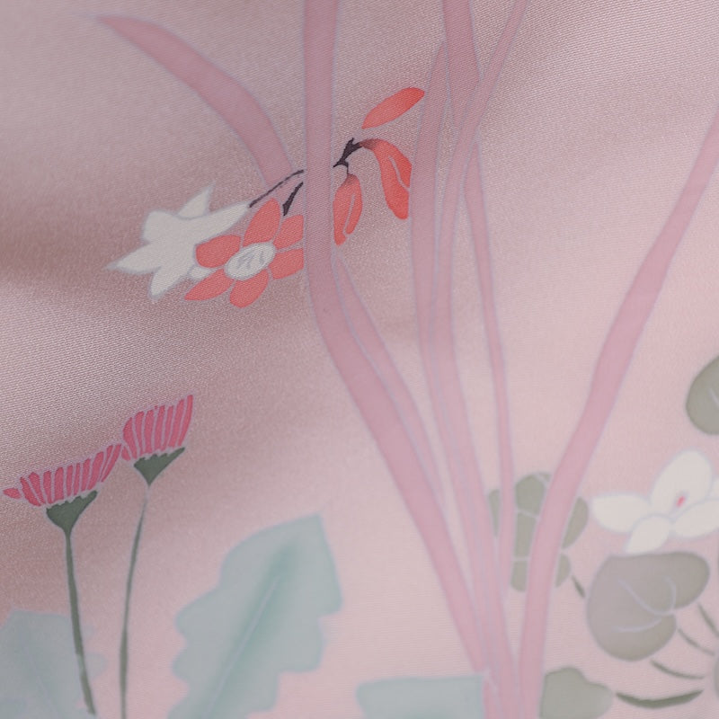 Japanese kimono used <houmongi> M-size  silk 100% /B789