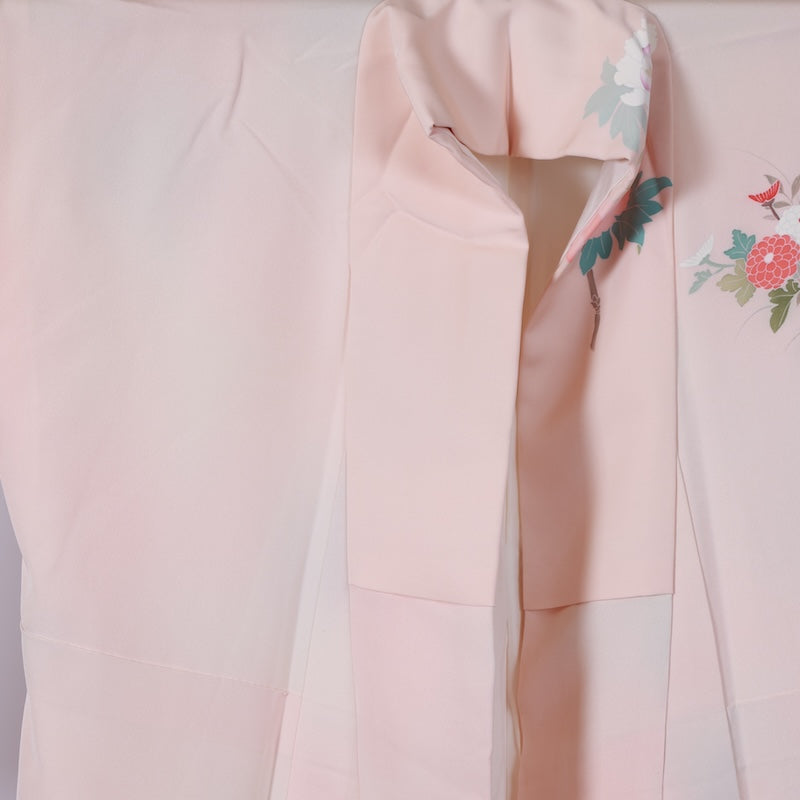 Japanese kimono used <houmongi> M-size  silk 100% /B789