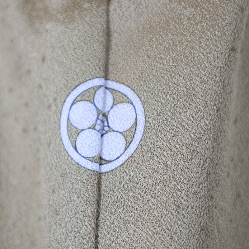 Japanese kimono used <irotomesode> L-size  silk 100% /B804