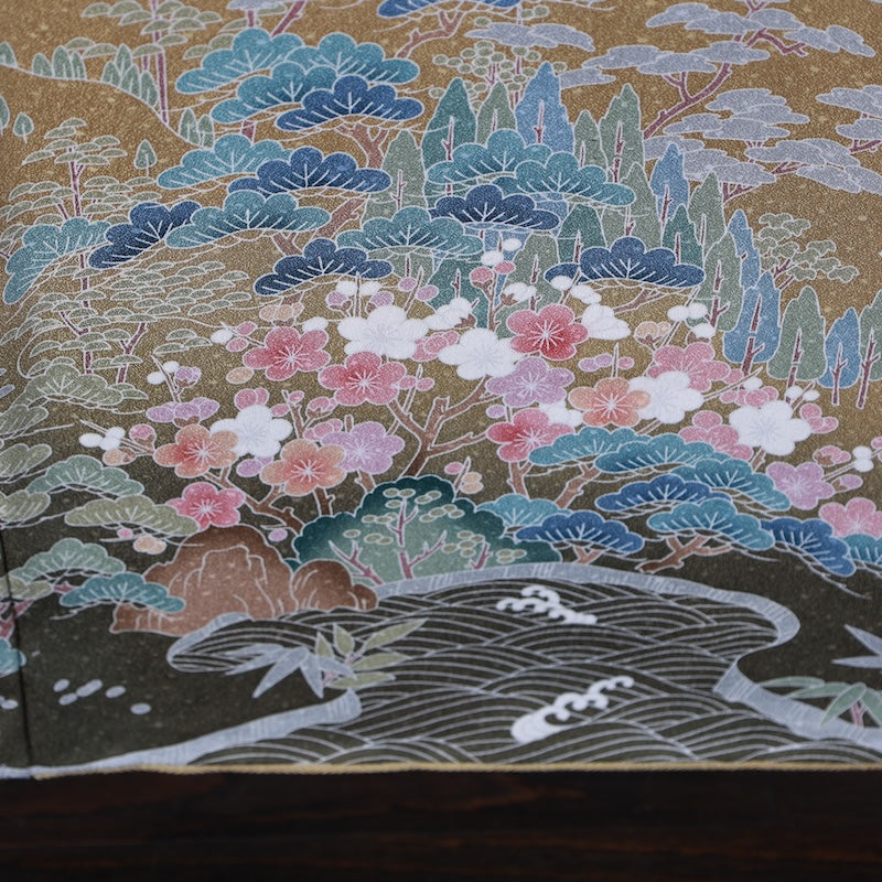 Japanese kimono used <irotomesode> L-size  silk 100% /B804