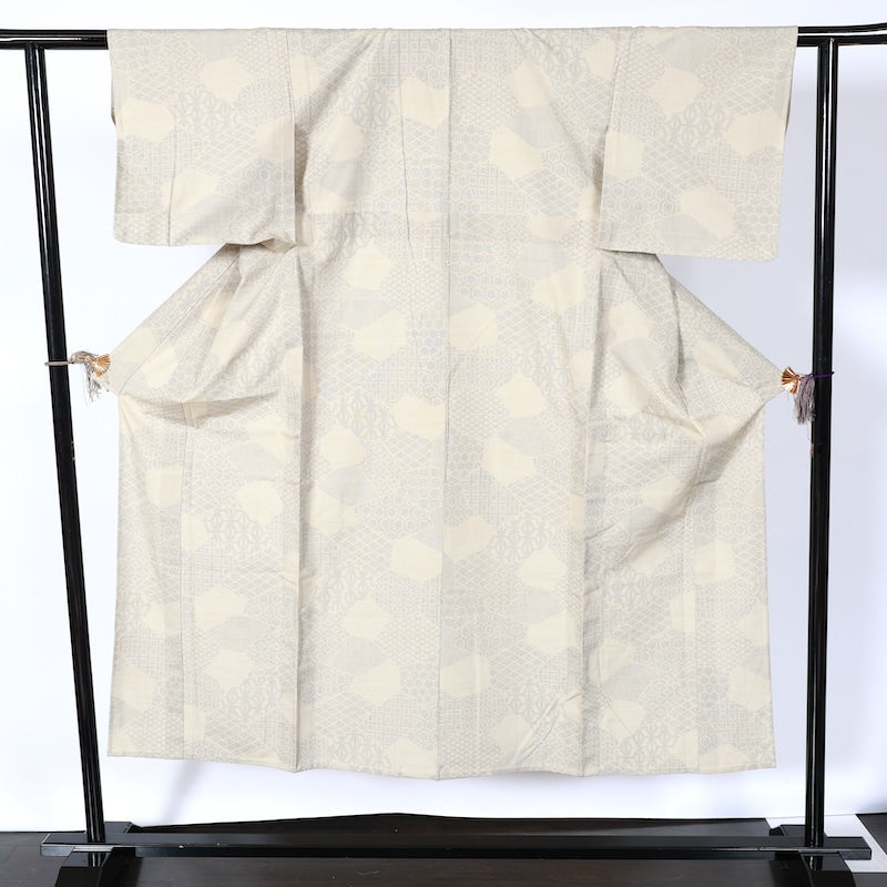 Japanease kimono　used(tsumugi)size-S silk 100%/K153