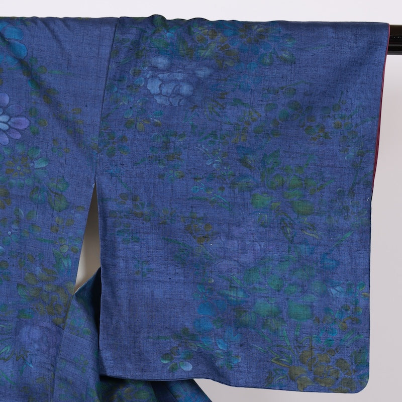 Japanease kimono　used(tsumugi)size-M silk 100%/K159