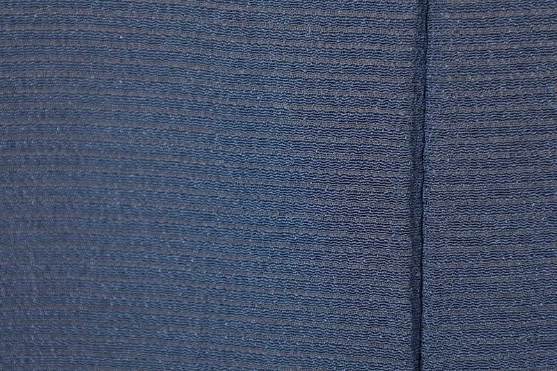 Summer-used kimono silk crepe fabric, indigo, Kaga Yuzen dyeing, by Kozo Shirasaka, R15