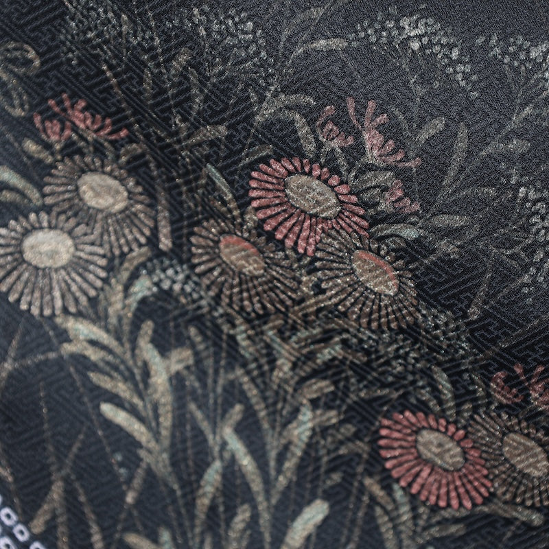Japanese kimono used <houmongi> M-size  silk 100% /B807