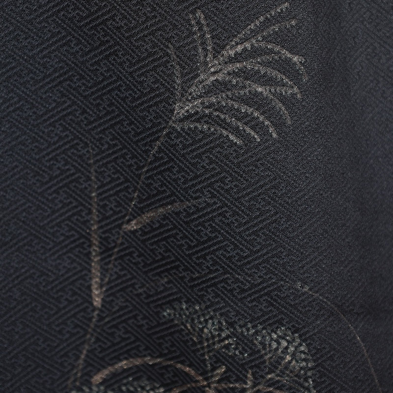 Japanese kimono used <houmongi> M-size  silk 100% /B807