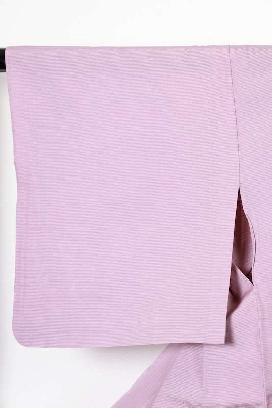 Japan used kimono Summer color plain Lo light purple b30