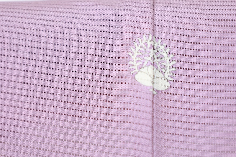 Japan used kimono Summer color plain Lo light purple b30