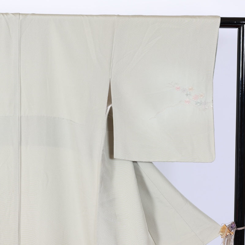 Japanese kimono used <houmongi> M-size  silk 100% /B808