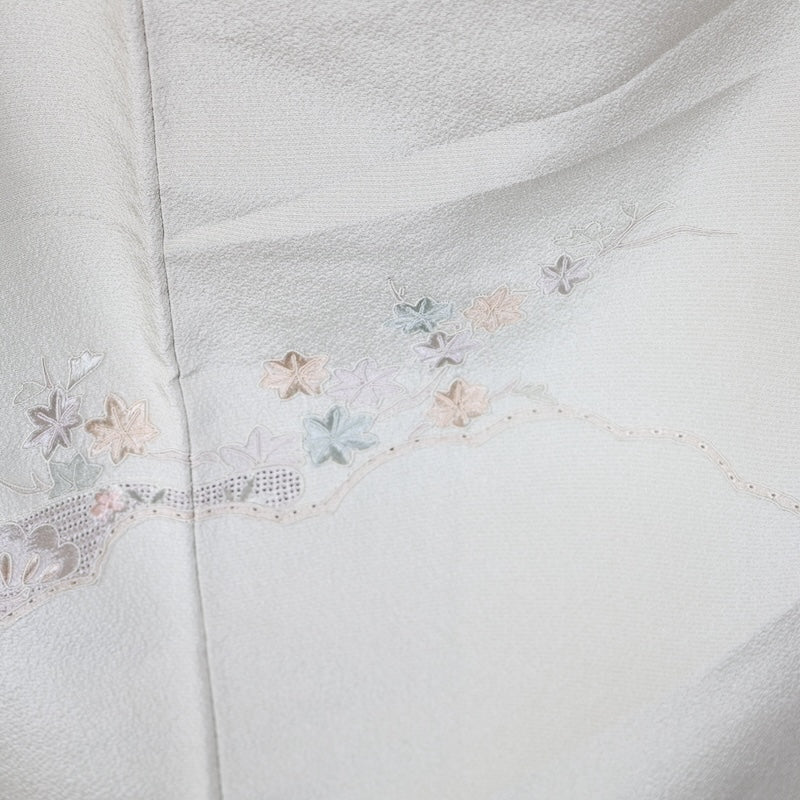 Japanese kimono used <houmongi> M-size  silk 100% /B808
