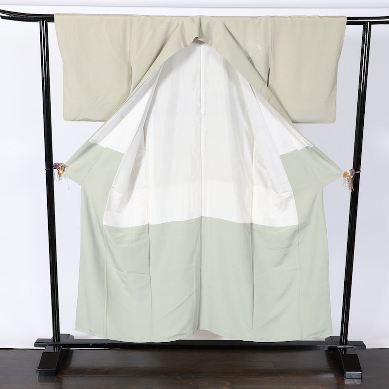 Japanese kimono used <houmongi> M-size  silk 100% /B808