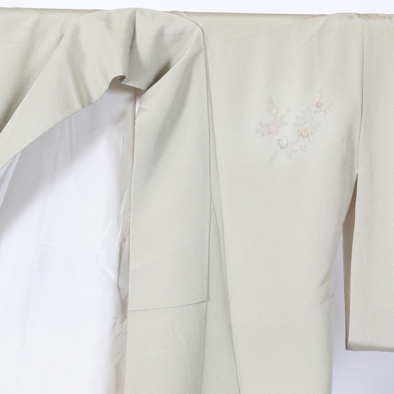 Japanese kimono used <houmongi> M-size  silk 100% /B808