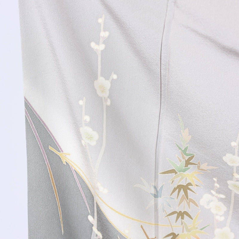 Japanese kimono used <houmongi> M-size  silk 100% /B809