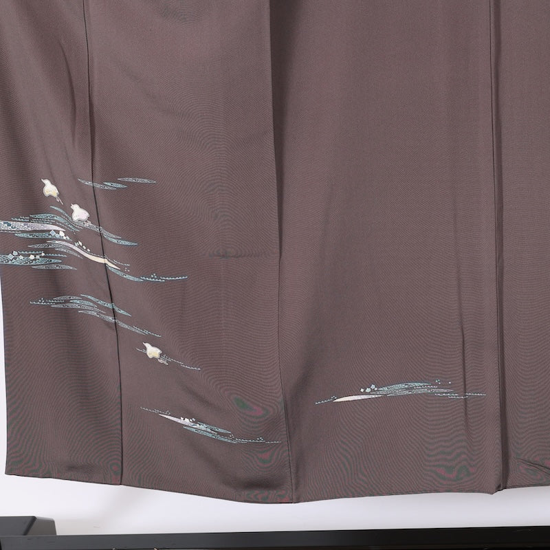 Japanese kimono used <irotomesode> M-size  silk 100% /B842