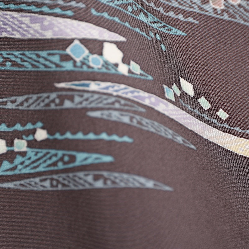 Japanese kimono used <irotomesode> M-size  silk 100% /B842