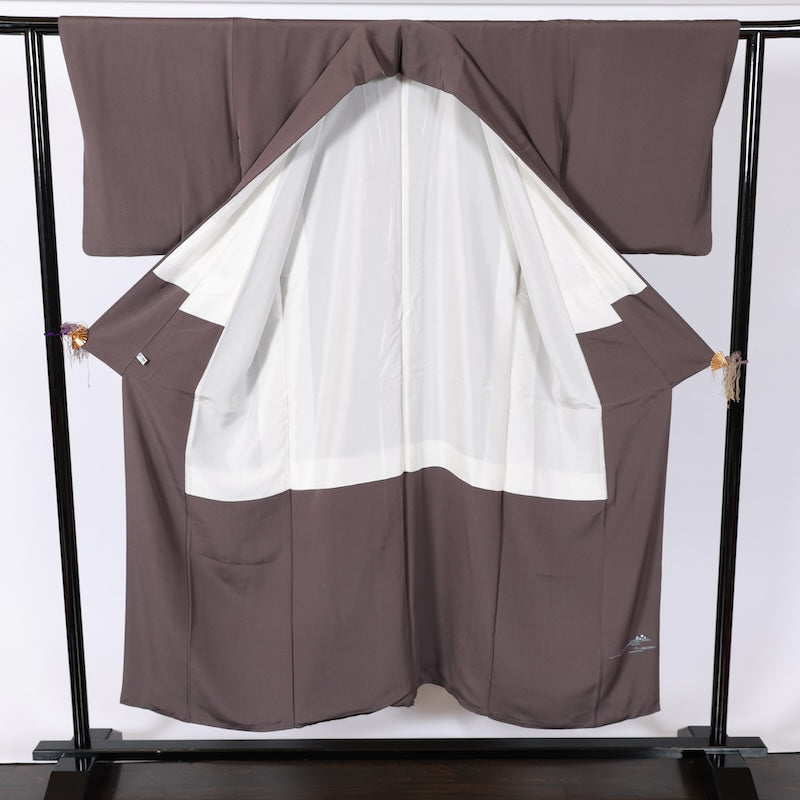 Japanese kimono used <irotomesode> M-size  silk 100% /B842