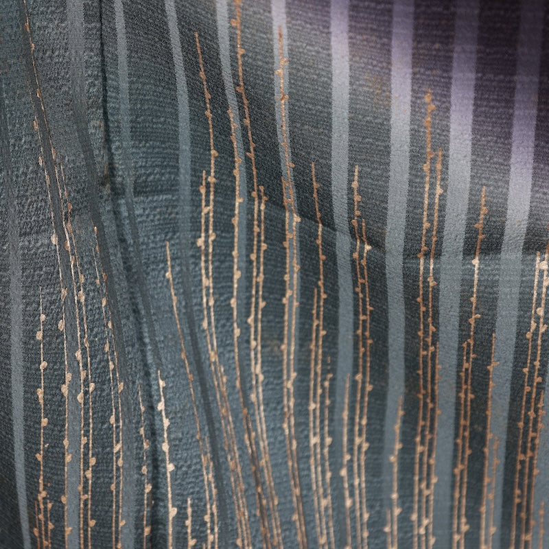 Japanese kimono used <houmongi> M-size  silk 100% /B810