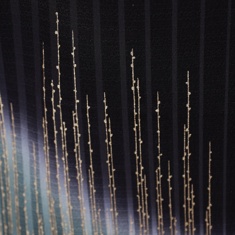 Japanese kimono used <houmongi> M-size  silk 100% /B810