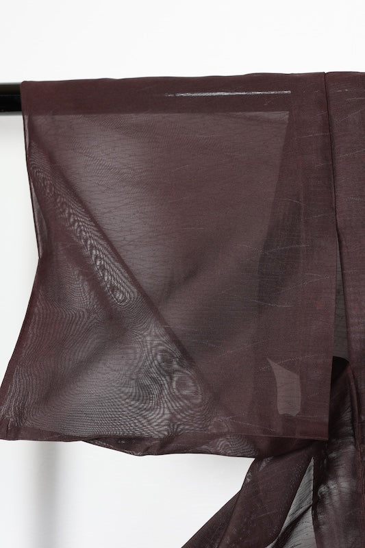 Komon (used kimono), Nishijin weave, Monsha fabric, shades of brown, dewdrop grass pattern, R31