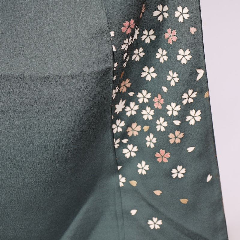 Japanese kimono used <houmongi> M-size  silk 100% /B810