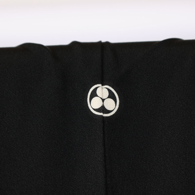Japanese kimono used <Kurotomesode> Msize  silk 100% /B833