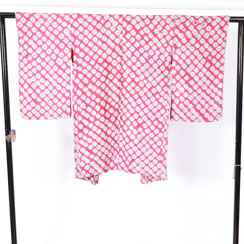 Japanese kimono  Jacket (Haori) L-size 100% silk  / B825