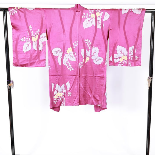 Japanese kimono  Jacket (Haori) L-size 100% silk  / B816