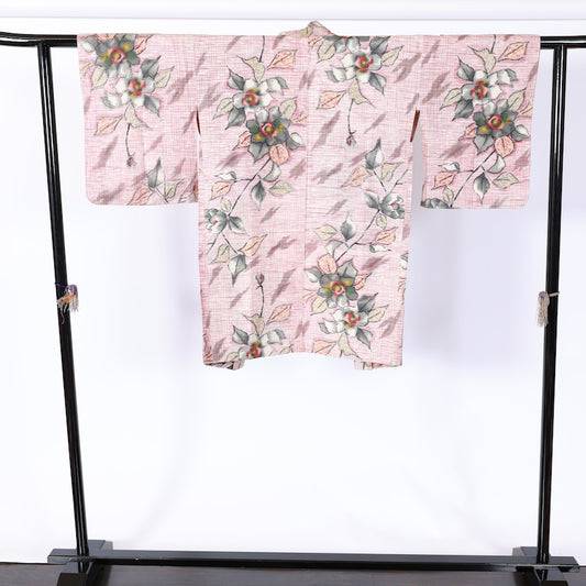 Japanese kimono  Jacket (Haori) L-size 100% silk  / B821