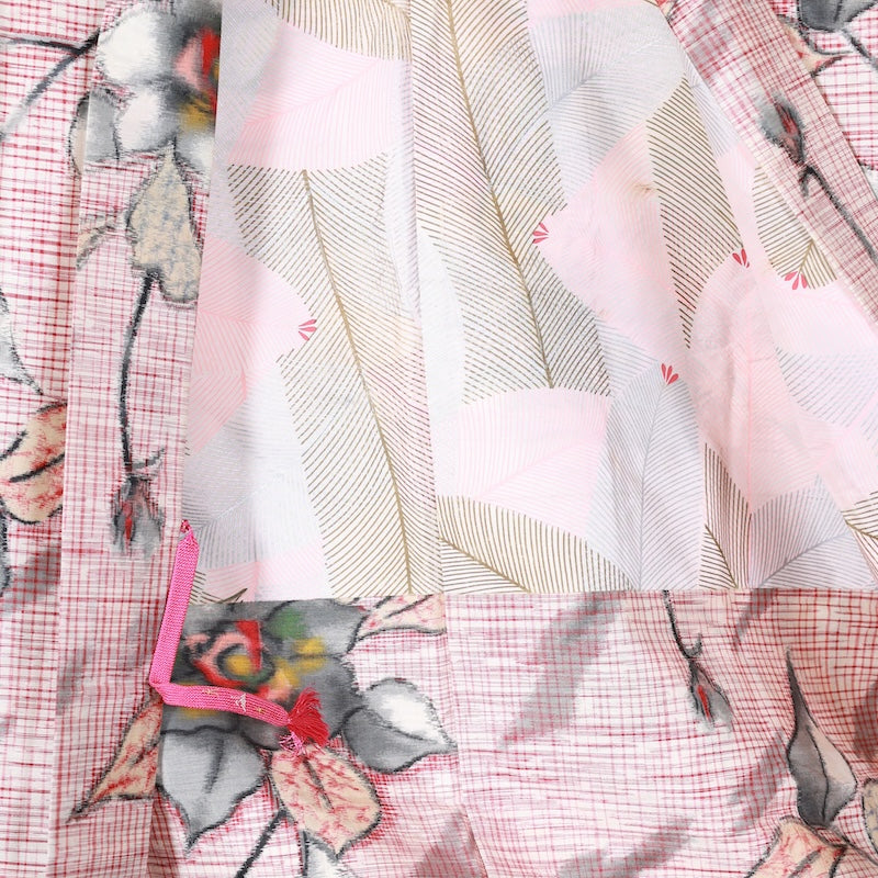 Japanese kimono  Jacket (Haori) L-size 100% silk  / B821