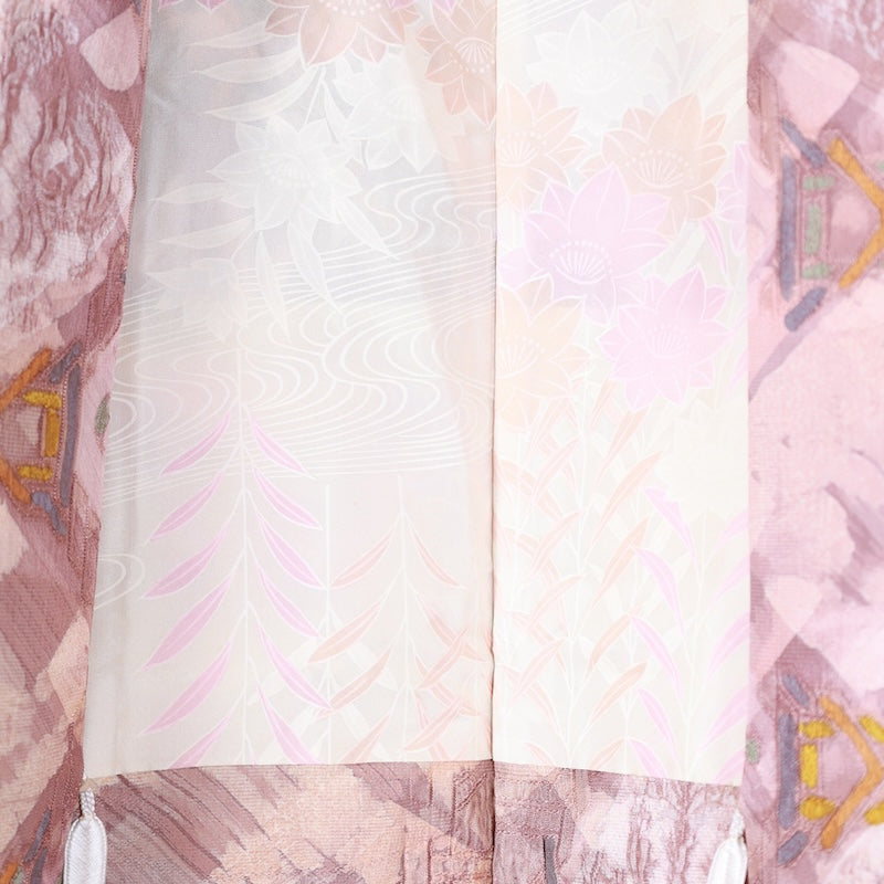 Japanese kimono  Jacket (Haori) M-size 100% silk  / B822